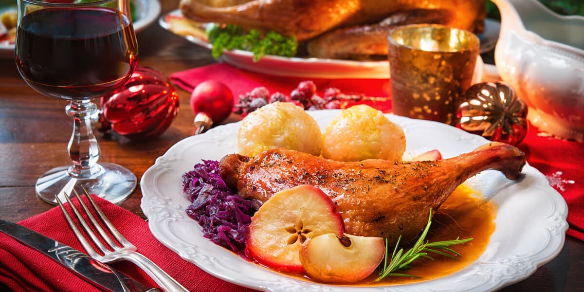Roast duck leg